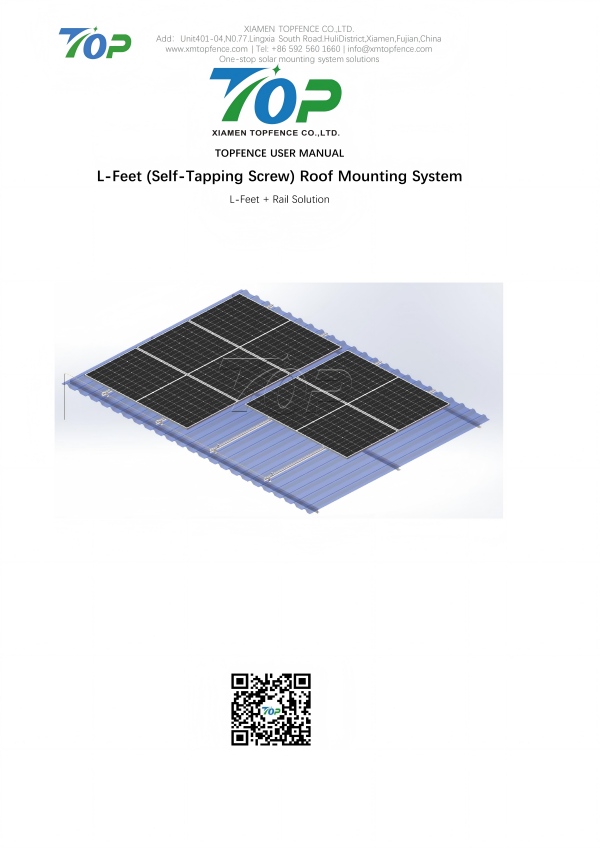 Topfencesolar L-Feet System Ръководство за потребителя